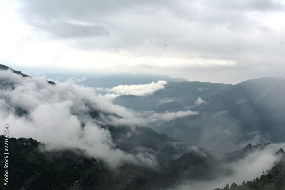 clouds in mountains in landscape clouds in mountains in landscape