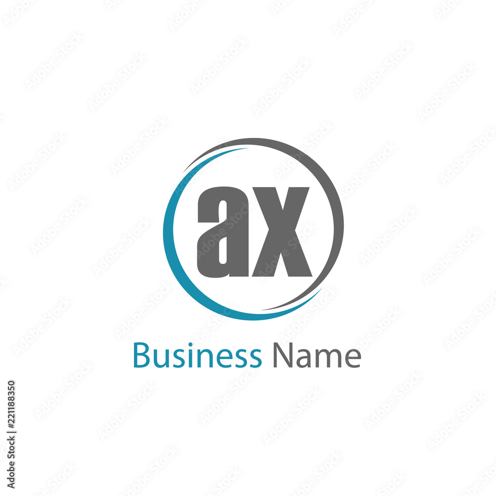 Initial Letter AX Logo Template Design