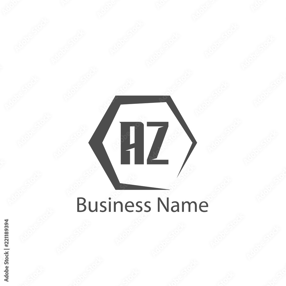 Initial Letter AZ Logo Template Design Initial Letter AZ Logo Template Design