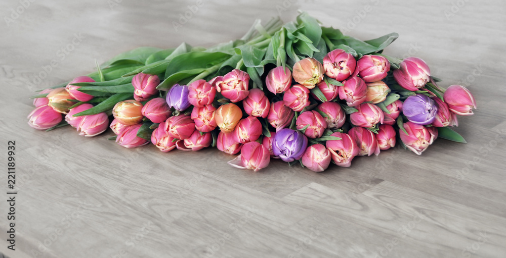 Bouquet of Tulips in lots of colors. Bouquet of Tulips in lots of colors.