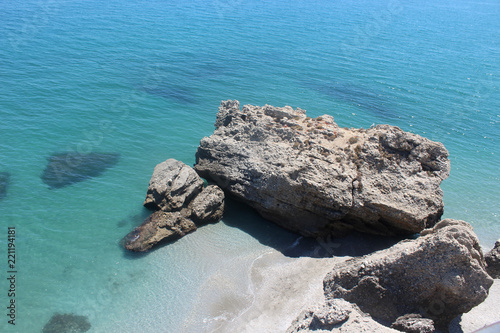 Nice rocks in beach photo