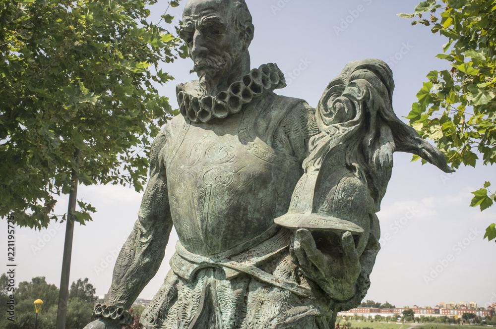 Obraz premium Pedro de Alvarado, Spanish Conqueror of Central America sculpture