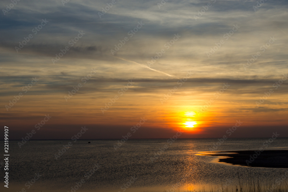 sunset over the sea sunset over the sea