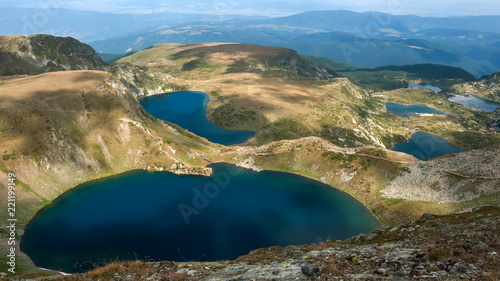 Amazing Panorama of The Seven Rila Lakes, Bulgaria