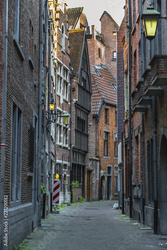 Street of the city with ancient buildings