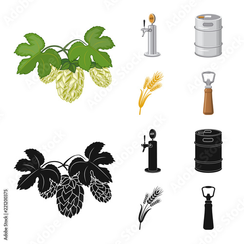 Isolated object of pub and bar icon. Set of pub and interior stock vector illustration.