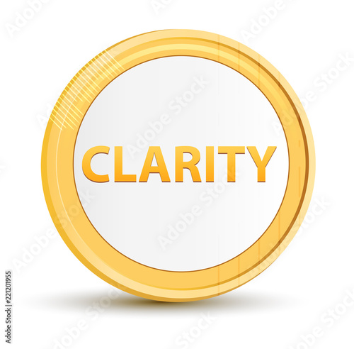 Clarity gold round button