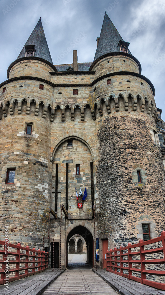Blick auf die Mittelalterliche Burg in Vitré (Ille-et-Vilaine)