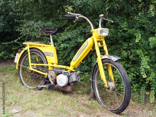 Yellow moped - oldtimer