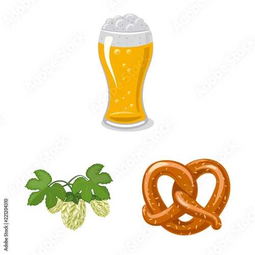 Vector illustration of pub and bar icon. Set of pub and interior vector icon for stock.