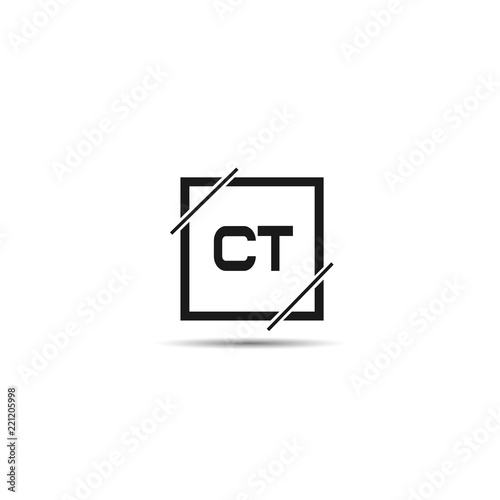 Initial Letter CT Logo Template Design