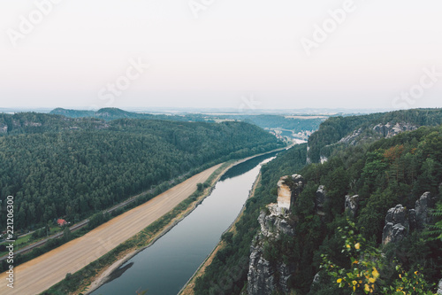 Obraz na płótnie Sunrise at Bastei w salonie