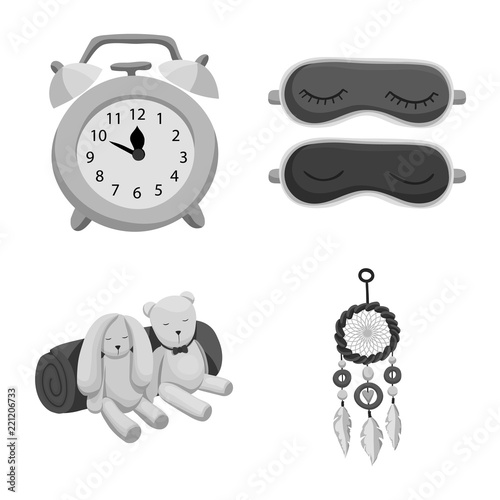 Vector design of dreams and night symbol. Collection of dreams and bedroom vector icon for stock.