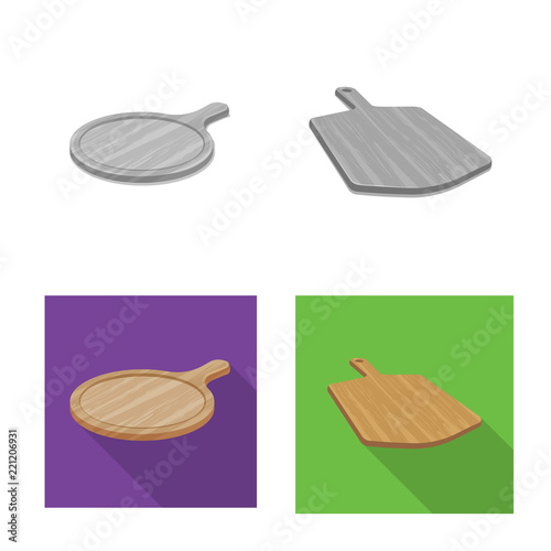Vector design of pizza and food sign. Set of pizza and italy stock symbol for web.