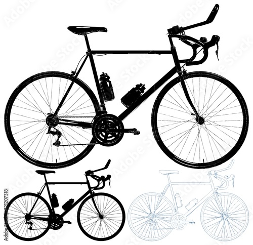 Bicycle Isolated Illustration On White Background Vector 
