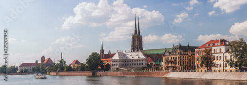Obraz na płótnie Wroclaw, Ostrow Tumski w salonie