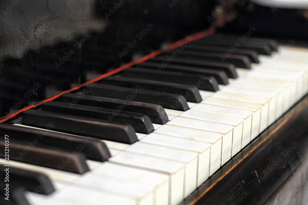Old piano keys Old piano keys