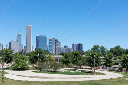 cityscape of modern city chicago © zhu difeng