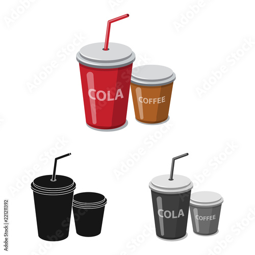 Isolated object of pizza and food logo. Collection of pizza and italy stock vector illustration.