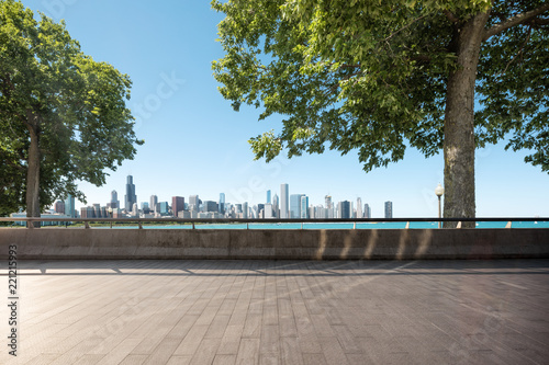 empty ground with skyline in garden