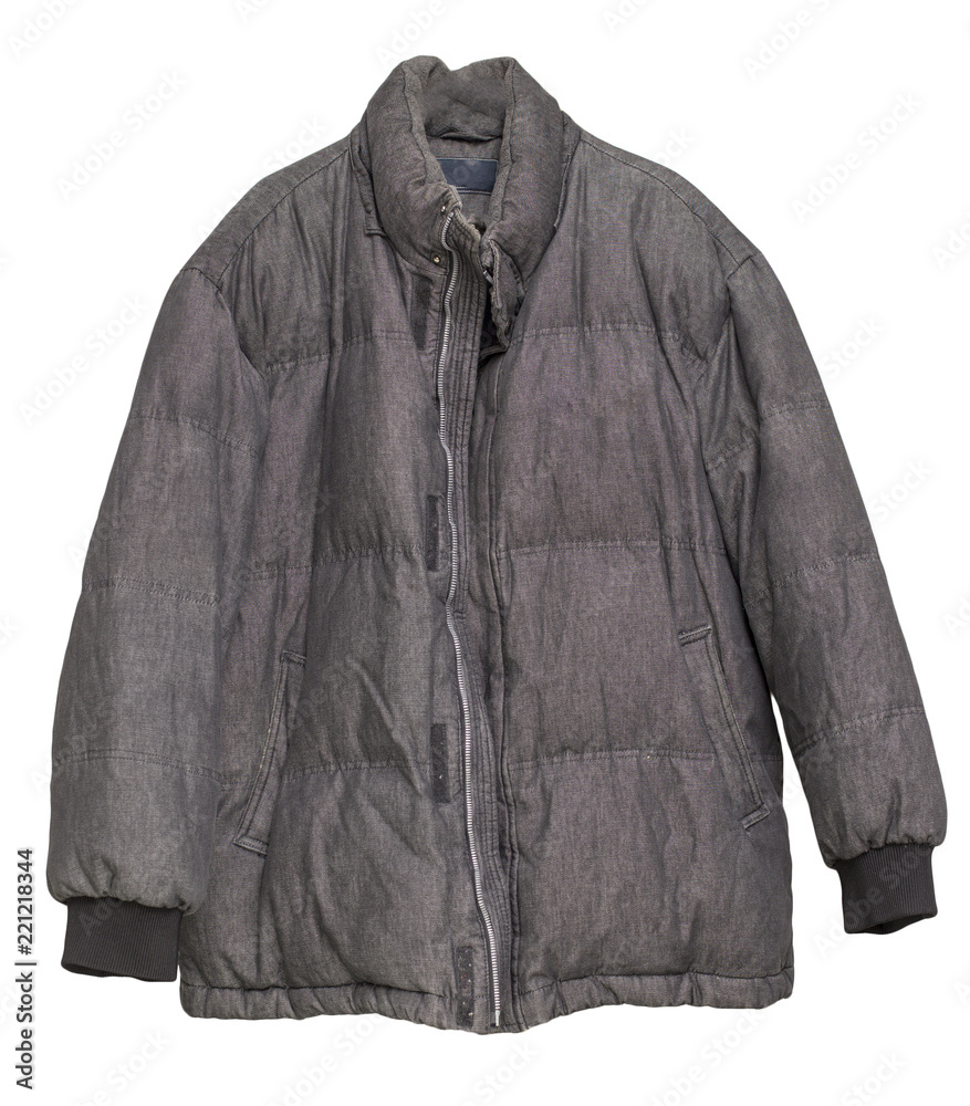 men's winter jacket isolated on white background men's winter jacket isolated on white background