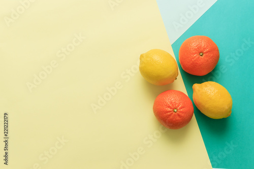 tangerine and lemon colored background