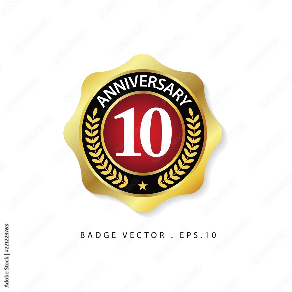 Anniversary 10 Vector Template Design Illustration Anniversary 10 Vector Template Design Illustration