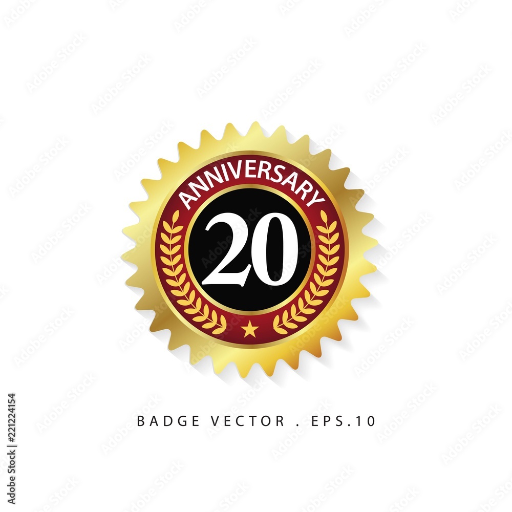Fototapeta premium Anniversary 20 Vector Template Design Illustration