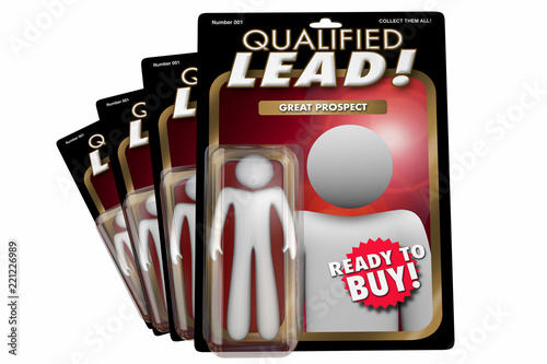 Qualified Lead New Customer Prospect Action Figure 3d Illustration
