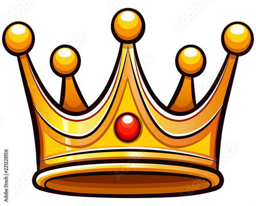 Vector crown on white background