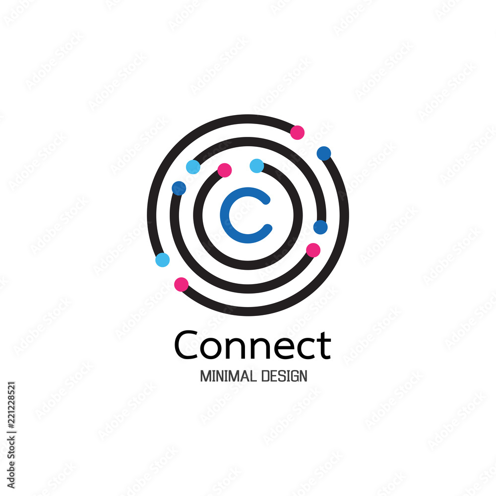 Abstract network connection. icon logo design. Vector Illustration Abstract network connection. icon logo design. Vector Illustration
