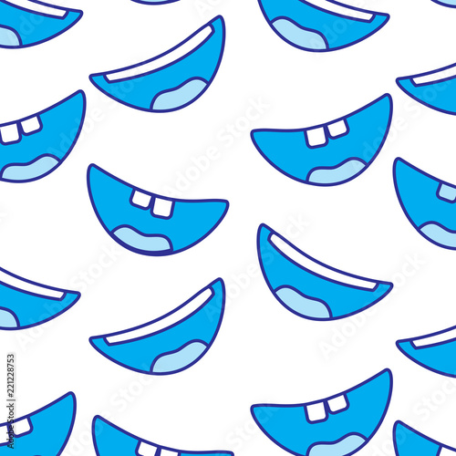 pattern with mouths face expressions smile laughing