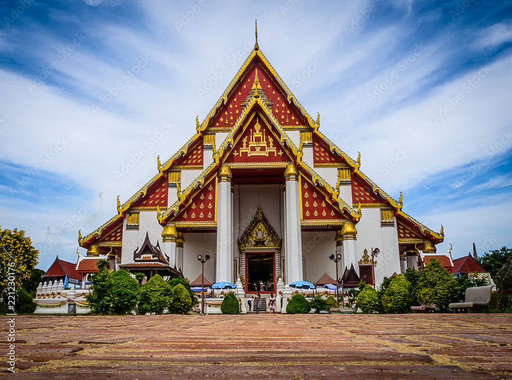 Wat Mongkol Bophit , Ayutthaya Thailand - ancient city and historical place