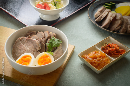 Shiobuta is a popular home cooked Japanese dish made with pork loin marinated with generous amount of salt overnight and then simmered until done .