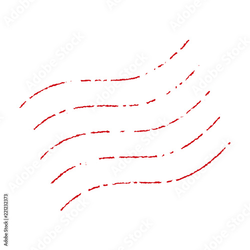 Quadro em tela postmark stamp illustration (red)