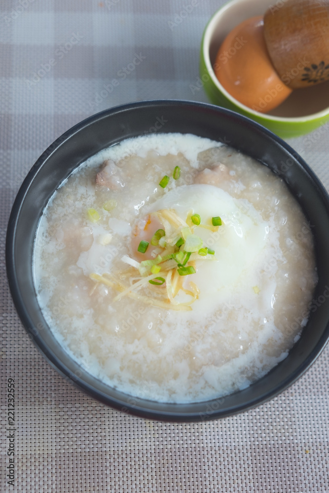 Rice porridge or congee. Delicious breakfast Rice porridge or congee. Delicious breakfast