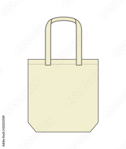 Tote bag / shopping bag / eco bag template illustration (natural color)