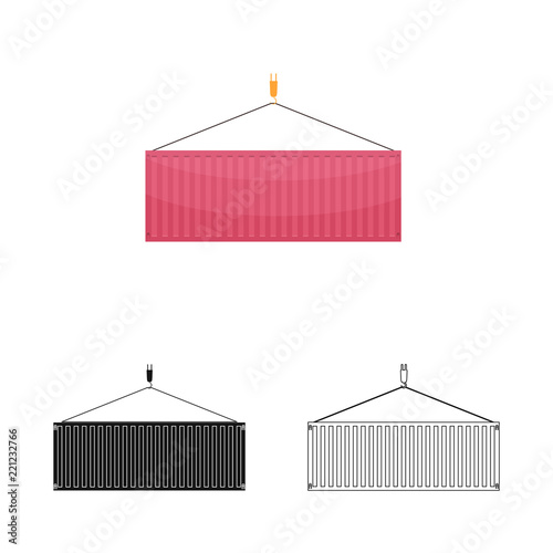 Isolated object of goods and cargo sign. Set of goods and warehouse stock vector illustration.