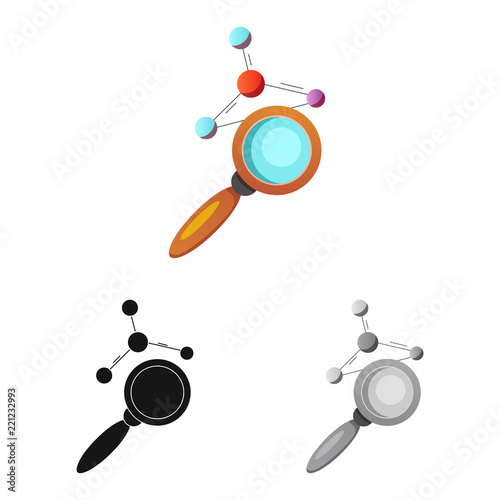 Isolated object of genetic and plant icon. Set of genetic and biotechnology vector icon for stock.
