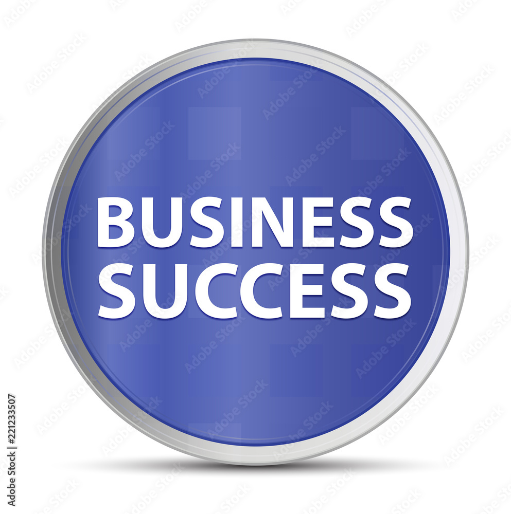 Business Success blue round button