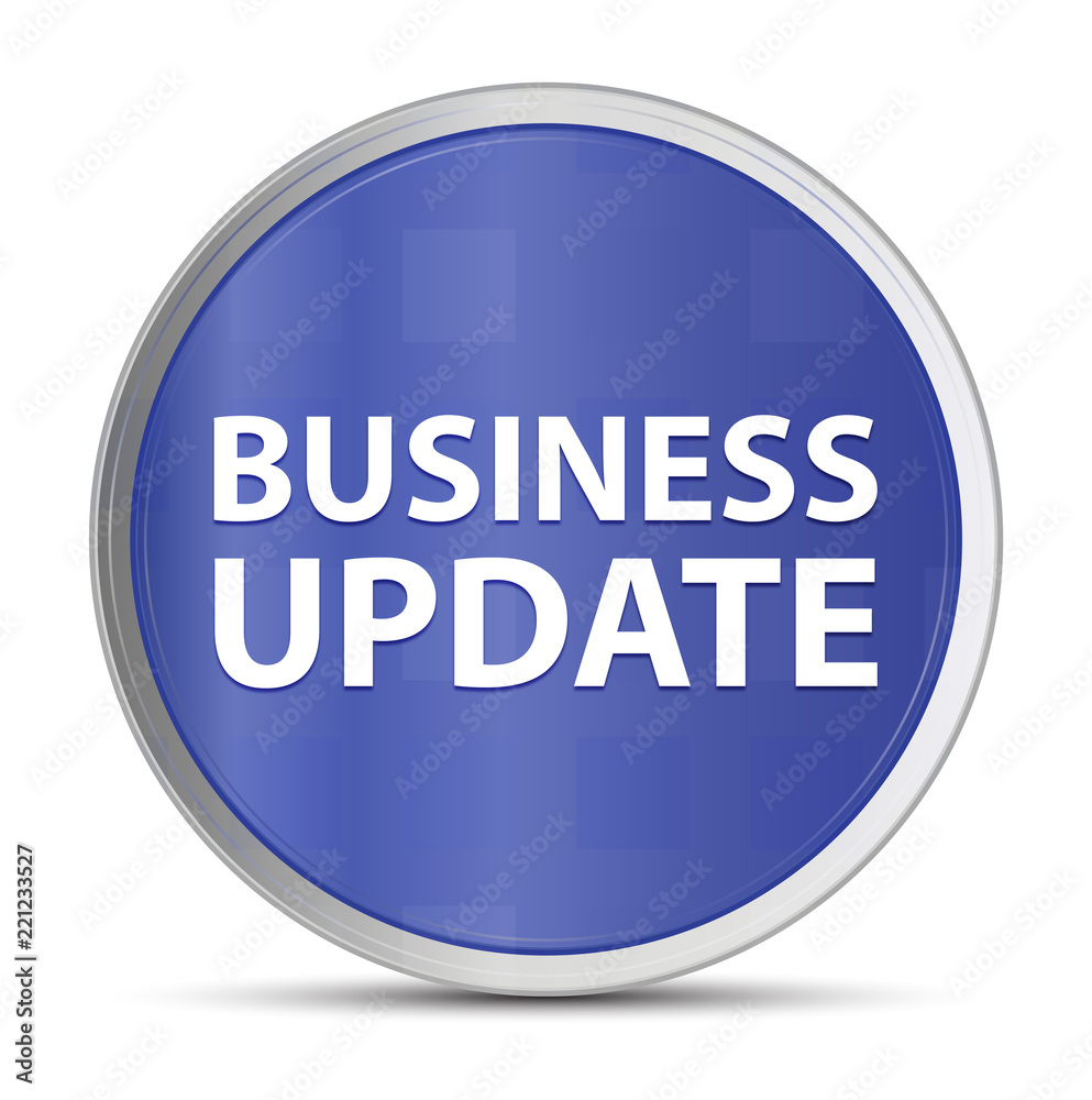 Business Update blue round button Business Update blue round button