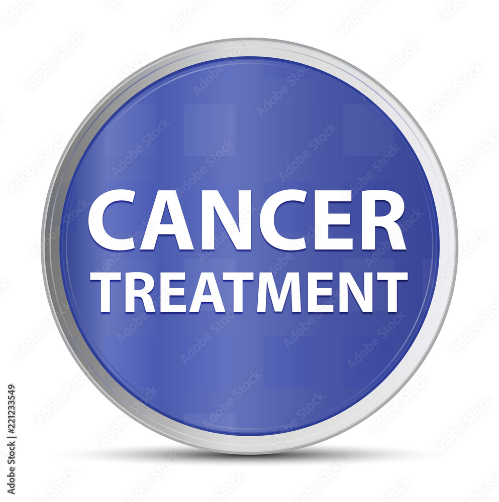 Cancer Treatment blue round button Cancer Treatment blue round button