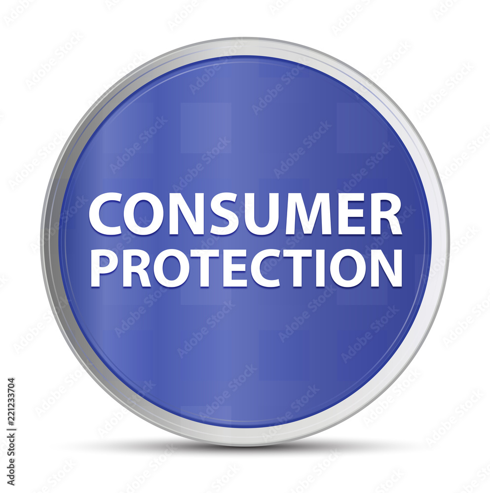 Consumer Protection blue round button Consumer Protection blue round button