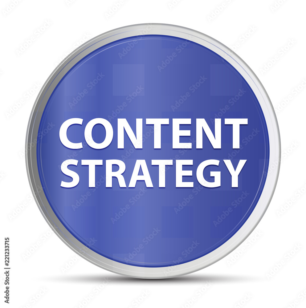 Content Strategy blue round button Content Strategy blue round button