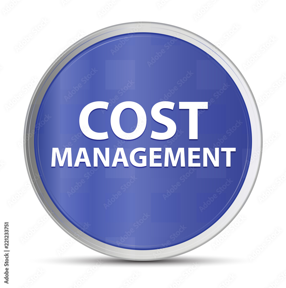 Cost Management blue round button Cost Management blue round button