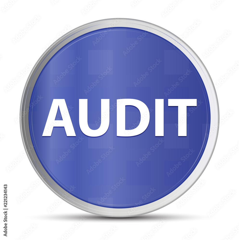 Audit blue round button