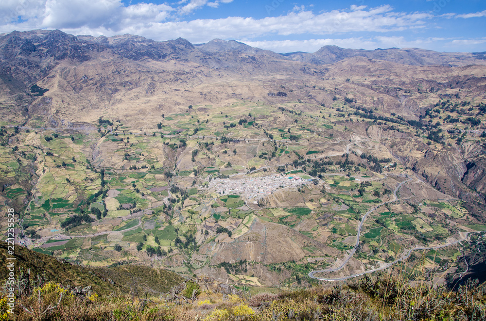 Panoramic view of the city of Canta from the top of a mountain, Lima - Peru Panoramic view of the city of Canta from the top of a mountain, Lima - Peru