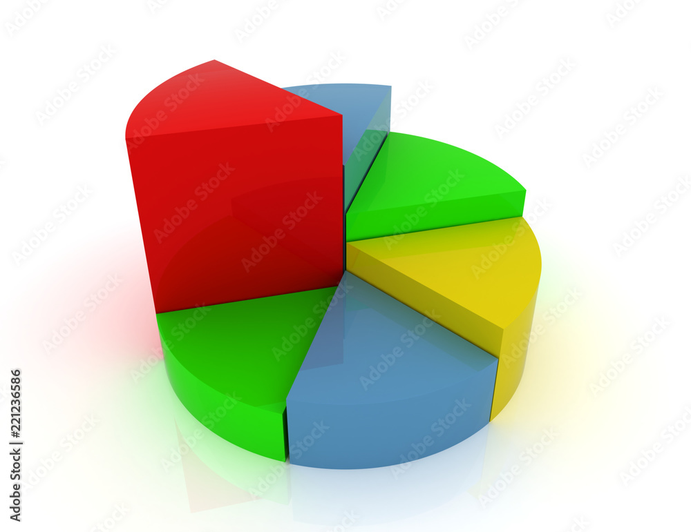 Obraz premium pie chart concept 3d illustration