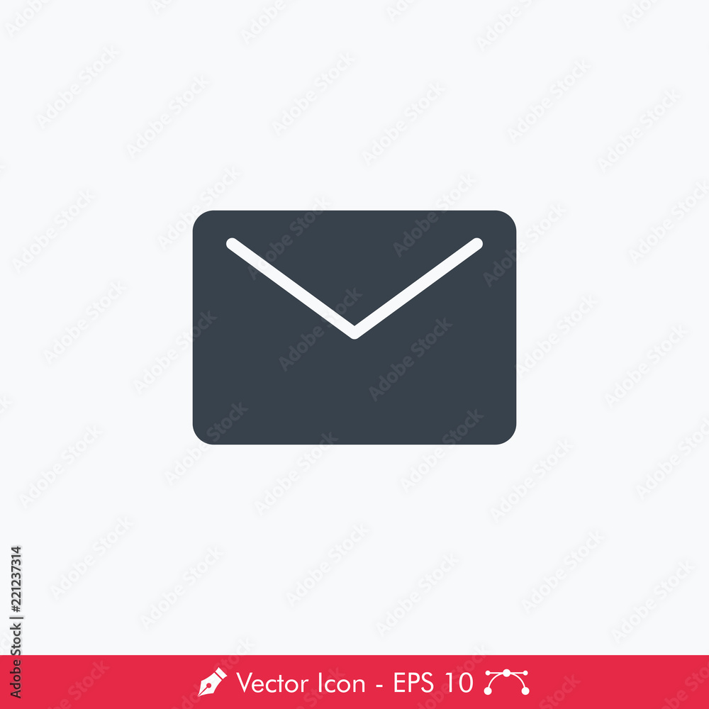 Mail (Message) Icon / Vector - In Line / Stroke Design Mail (Message) Icon / Vector - In Line / Stroke Design