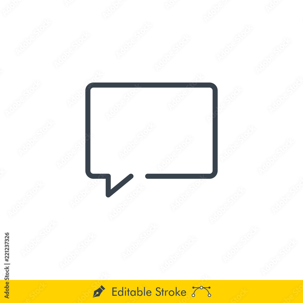 Message Icon / Vector - In Line / Stroke Design Message Icon / Vector - In Line / Stroke Design